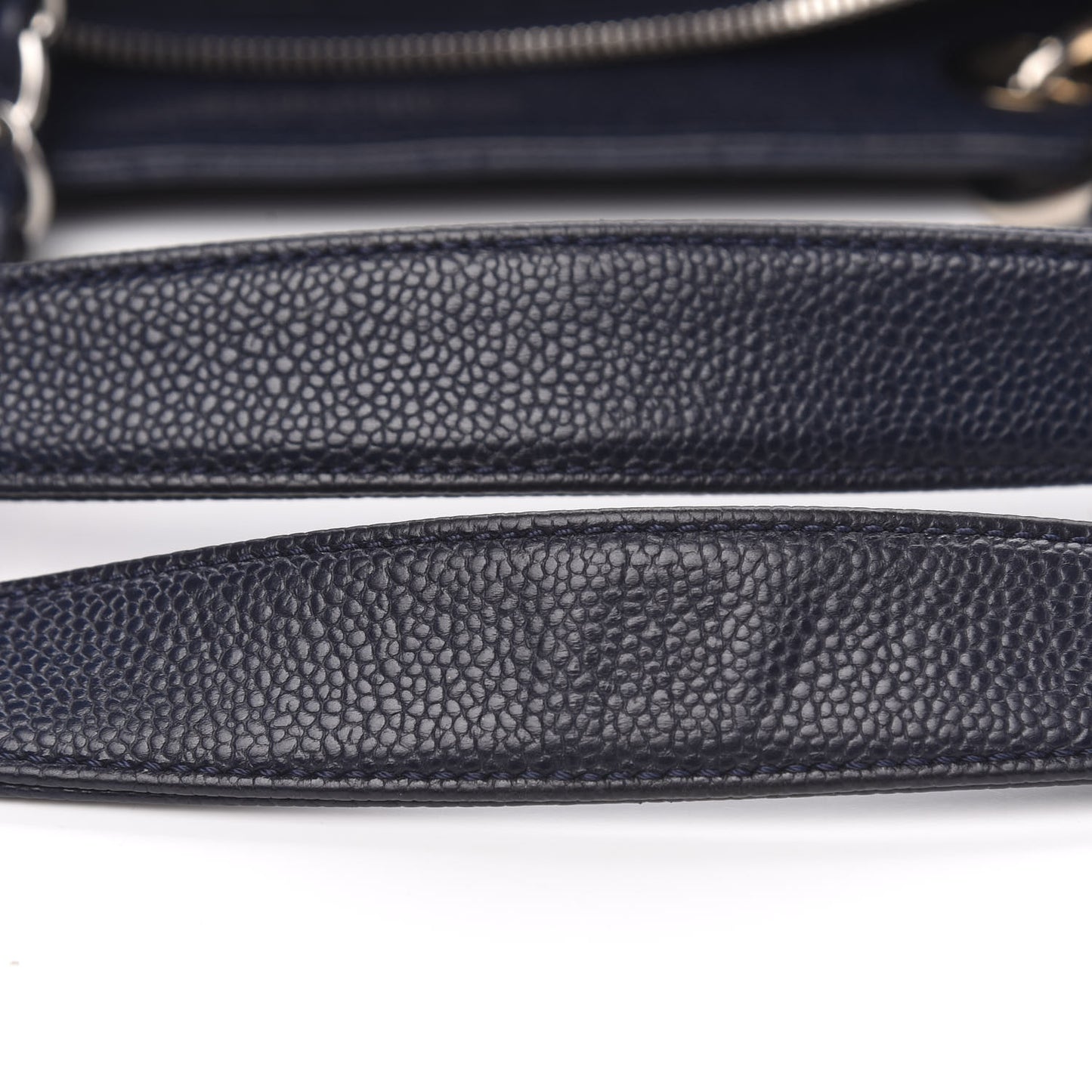 Caviar Quilted Grand Shopping Tote GST Dark Navy Blue