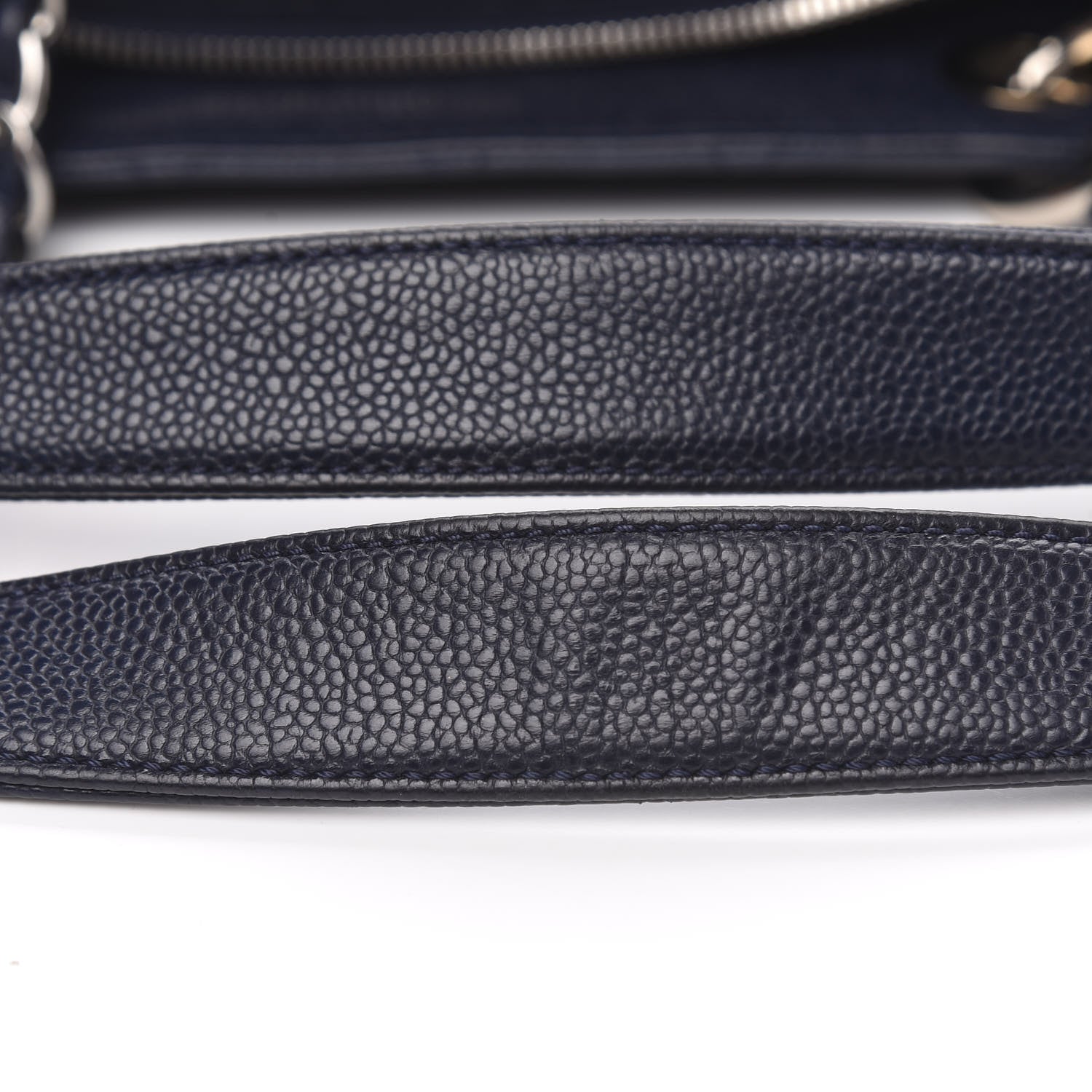 Chanel Caviar Quilted Grand Shopping Tote GST Dark Navy Blue 10 of 13