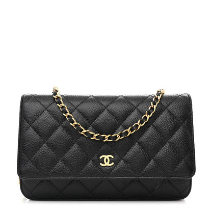Chanel Caviar Quilted Wallet On Chain WOC Black 1 of 12