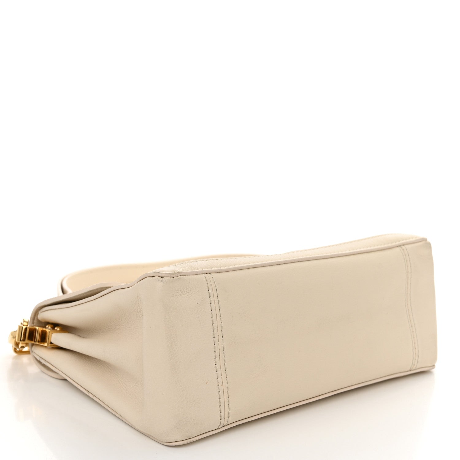Louis Vuitton Smooth Calfskin Soft Dauphine MM White 4 of 11