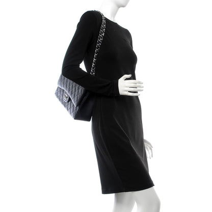Chanel Caviar Quilted Jumbo Double Flap Dark Purple 3 of 8