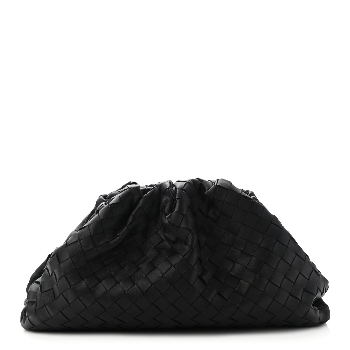 Nappa Maxi Intreccio The Pouch Oversized Clutch Black