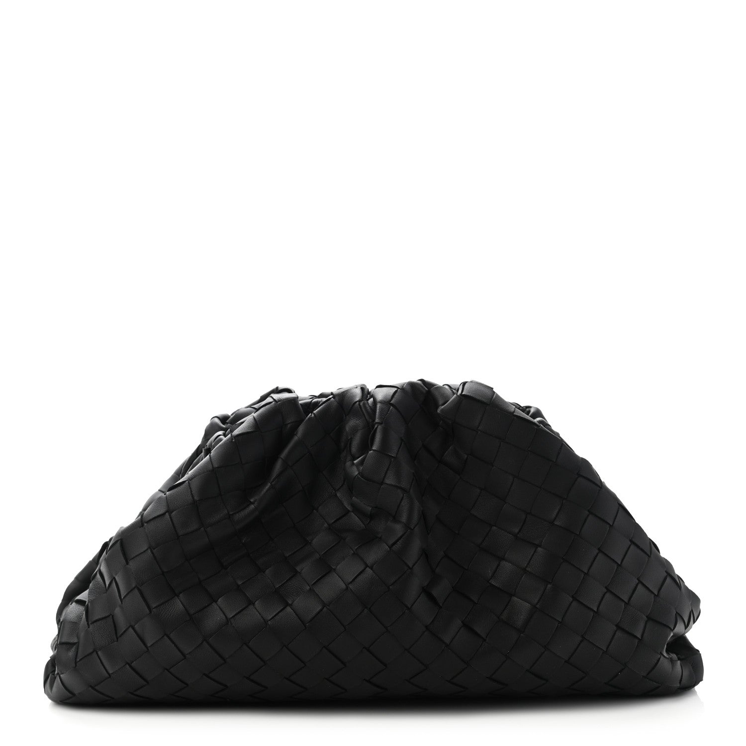 Bottega Veneta Nappa Maxi Intreccio The Pouch Oversized Clutch Black 1 of 8