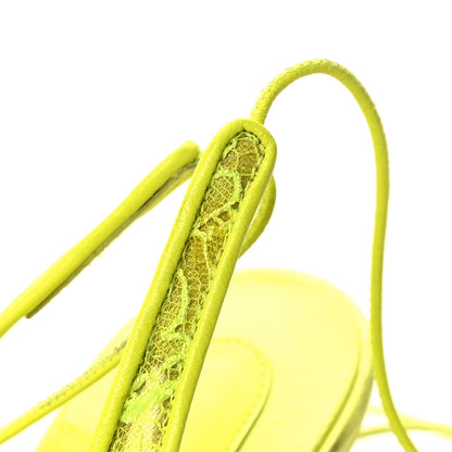 Christian Louboutin Kate Lace 85 Pumps 37 Neon Yellow 9 of 9