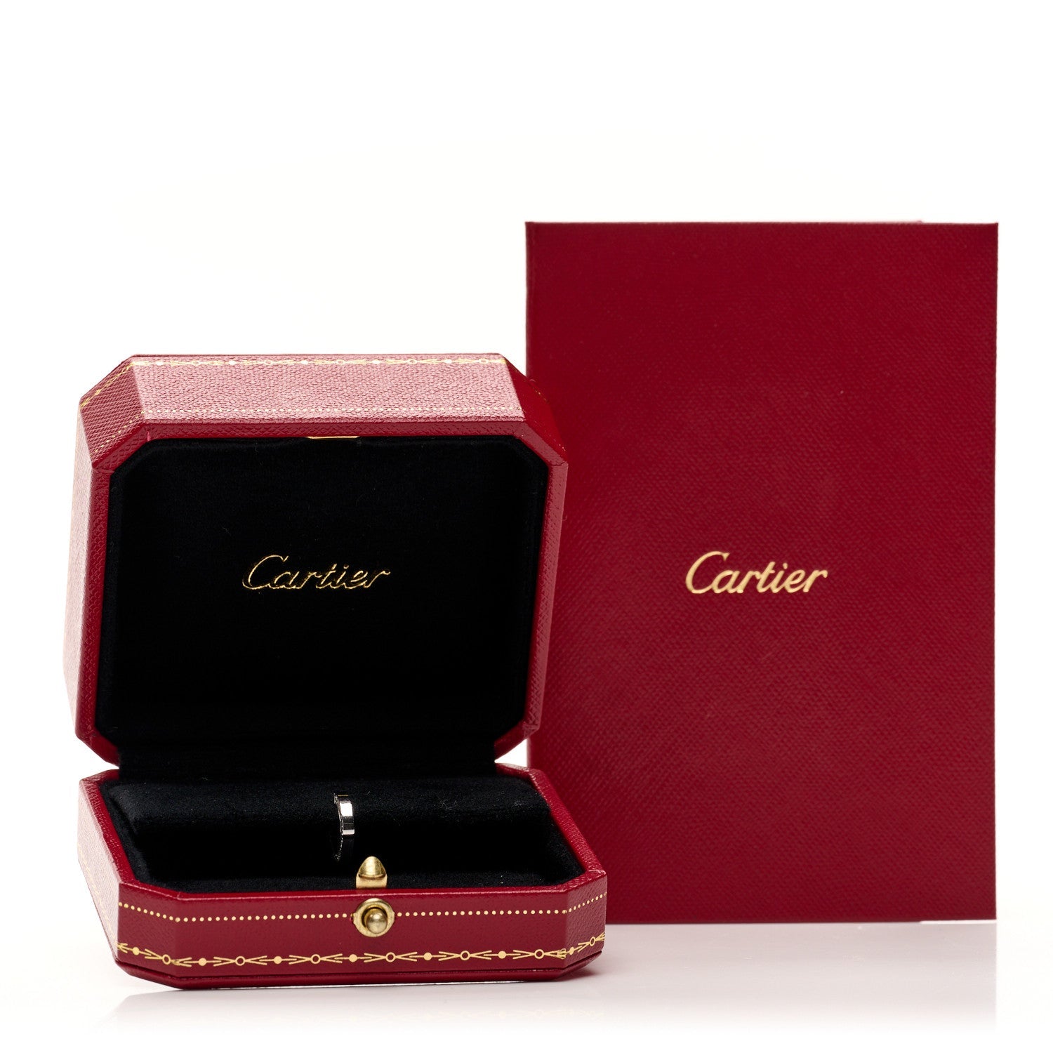 Cartier 18K White Gold Diamond Pave Single LOVE Hoop Earring 5 of 5