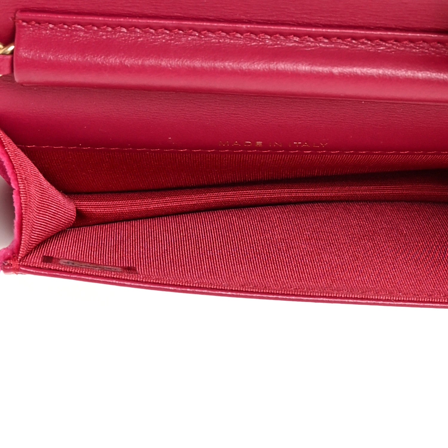 Chanel Velvet Quilted Camellia Velvet Flap Coin Purse With Chain Fuchsia 4 of 15