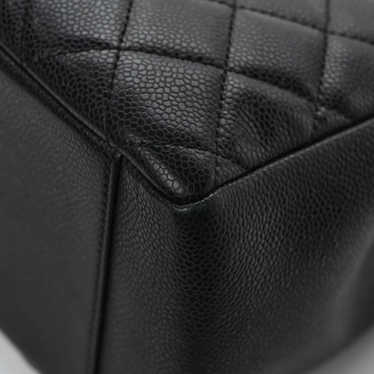 Caviar Quilted Grand Shopping Tote GST Black