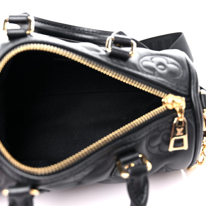 Louis Vuitton Calfskin Bubblegram Papillon BB Black 5 of 8