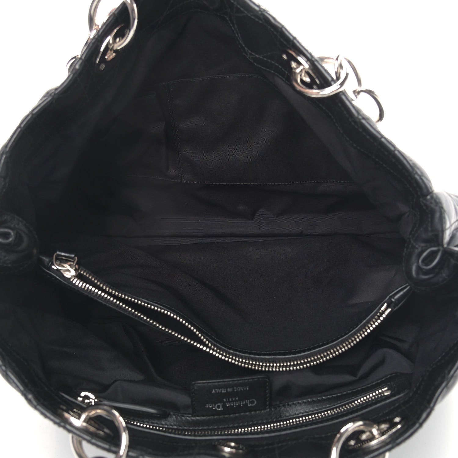 Christian Dior Lambskin Cannage Large Dior Soft Shopping Tote Black 5 of 10