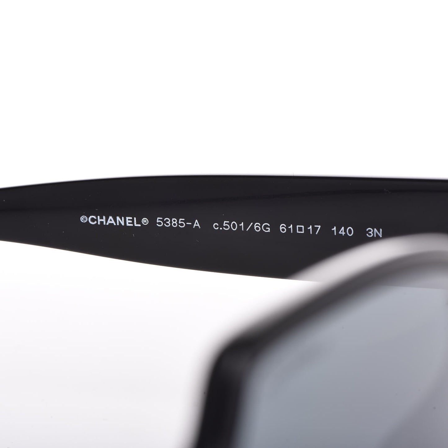 Acetate Square CC Sunglasses 5385 Black