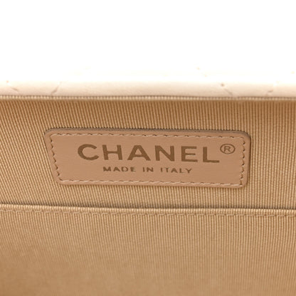 Chanel Quilted Lambskin Metal Bar Clutch Bag White 6 of 12