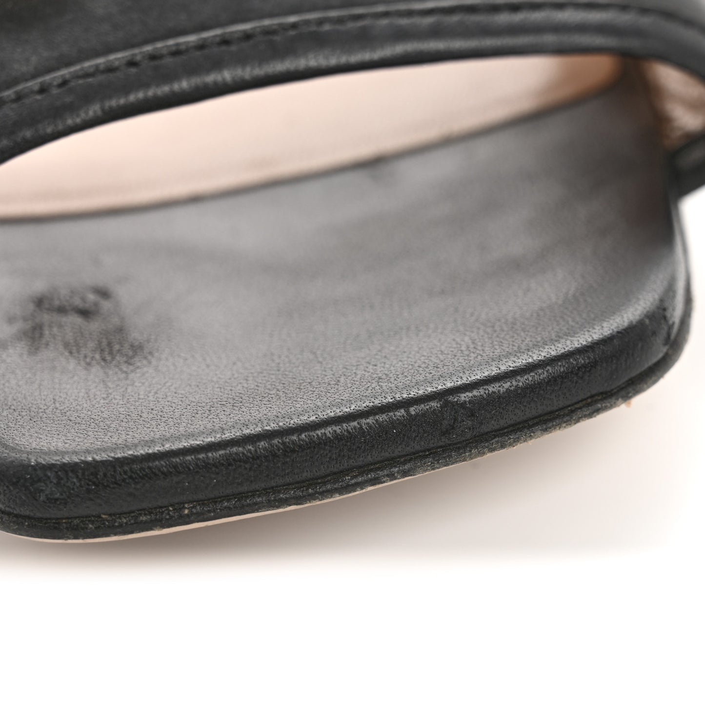 Nappa Horsebit Flat Slide Sandals 38 Black