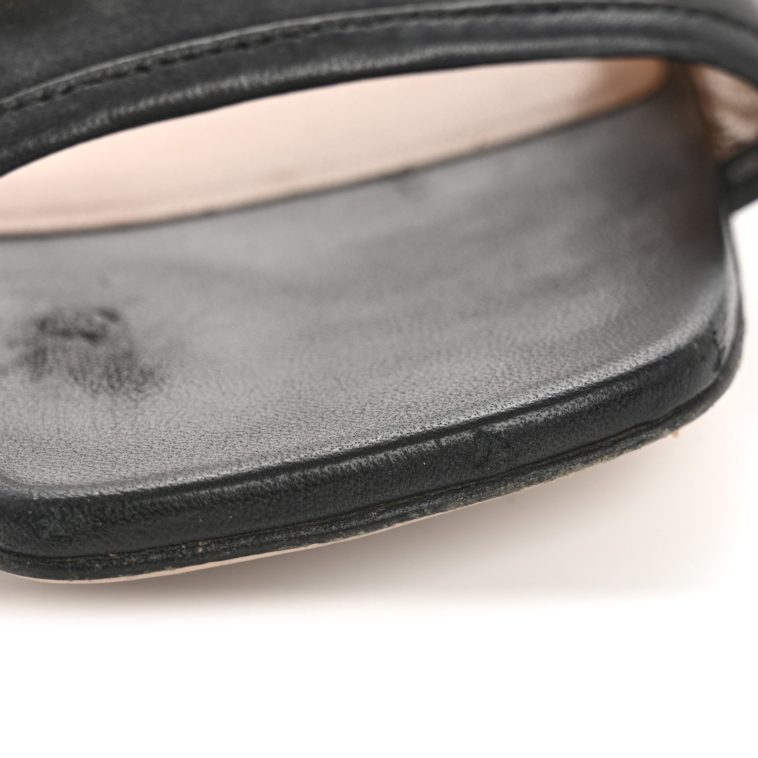 Gucci Nappa Horsebit Flat Slide Sandals 38 Black 12 of 13