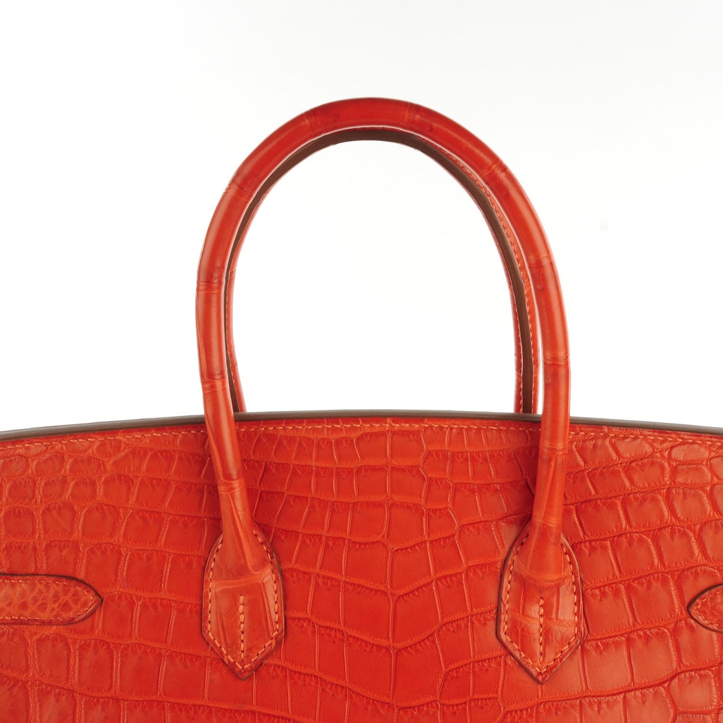 Matte Niloticus Crocodile Birkin 35 Orange