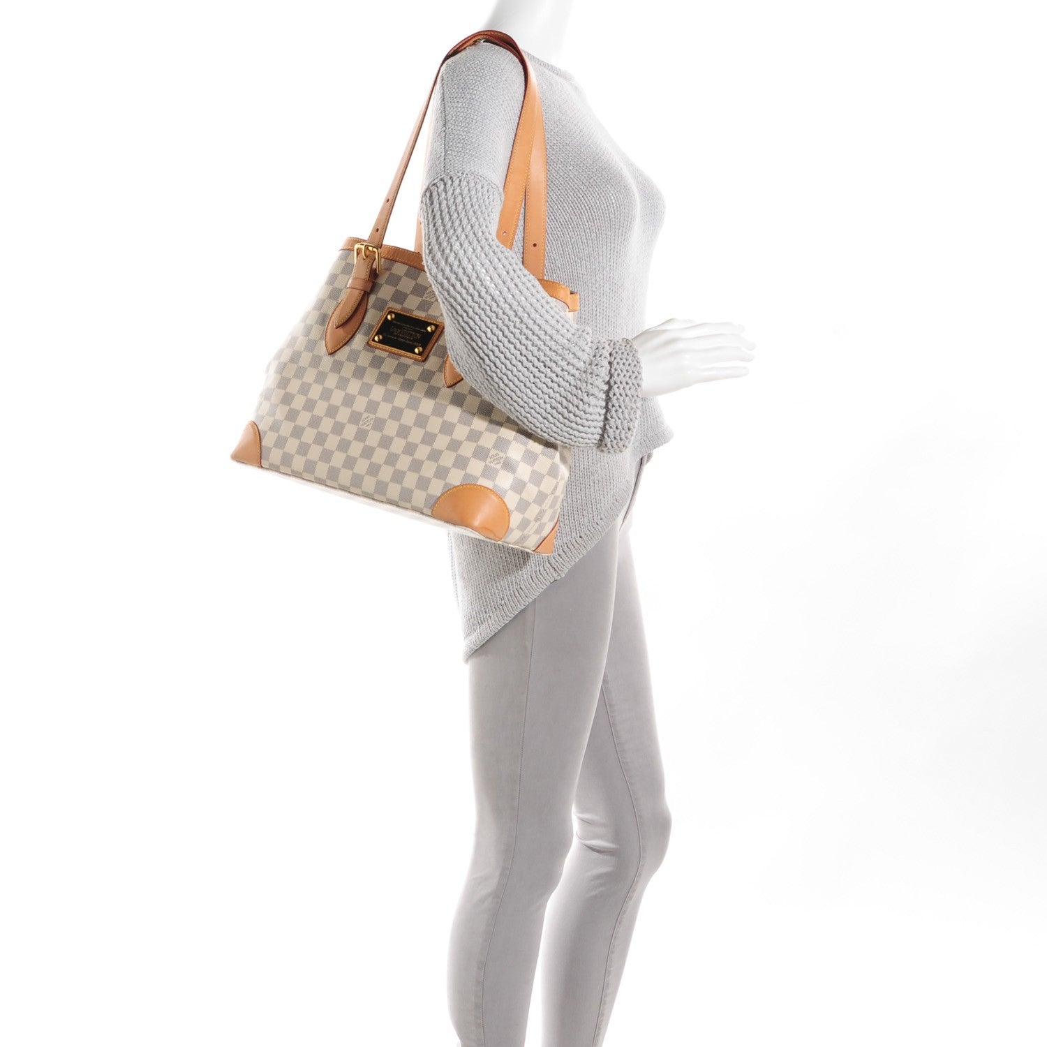 Louis Vuitton Damier Azur Hampstead MM 4 of 11
