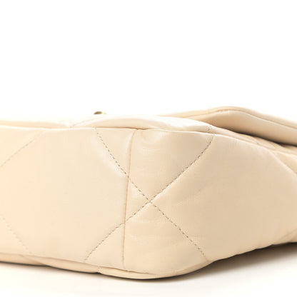 Chanel Goatskin Quilted Medium Chanel 19 Flap Beige 9 of 11