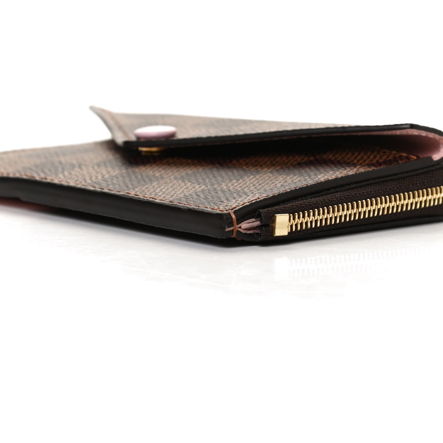 Damier Ebene Recto Verso Card Holder Rose Ballerine