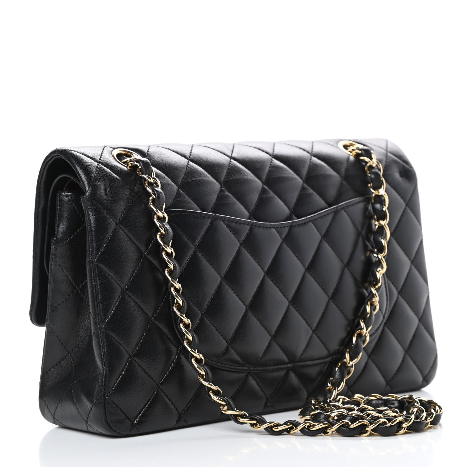 Chanel Lambskin Quilted Medium Double Flap Black 3 of 17