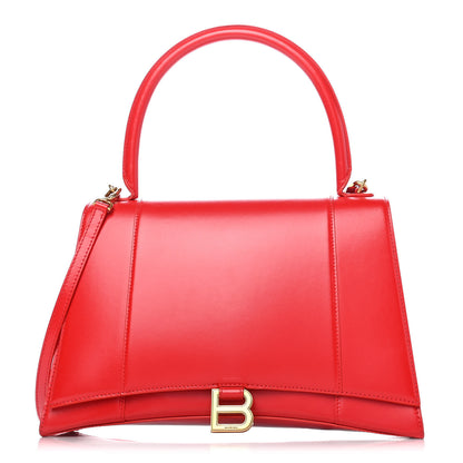 Balenciaga Shiny Box Calfskin Medium Hourglass Top Handle Bag Bright Red 1 of 9