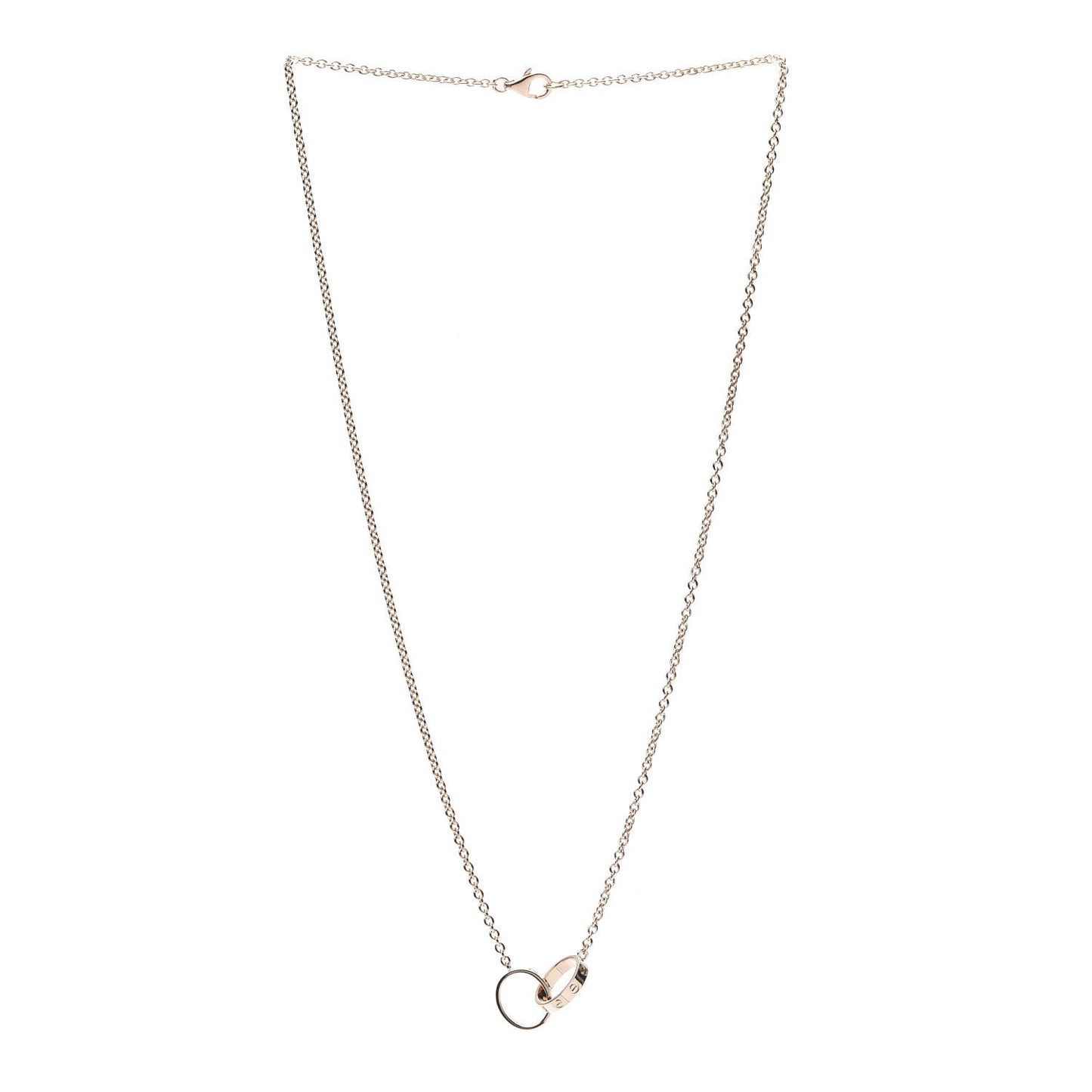 18K Pink Gold Interlocking LOVE Necklace