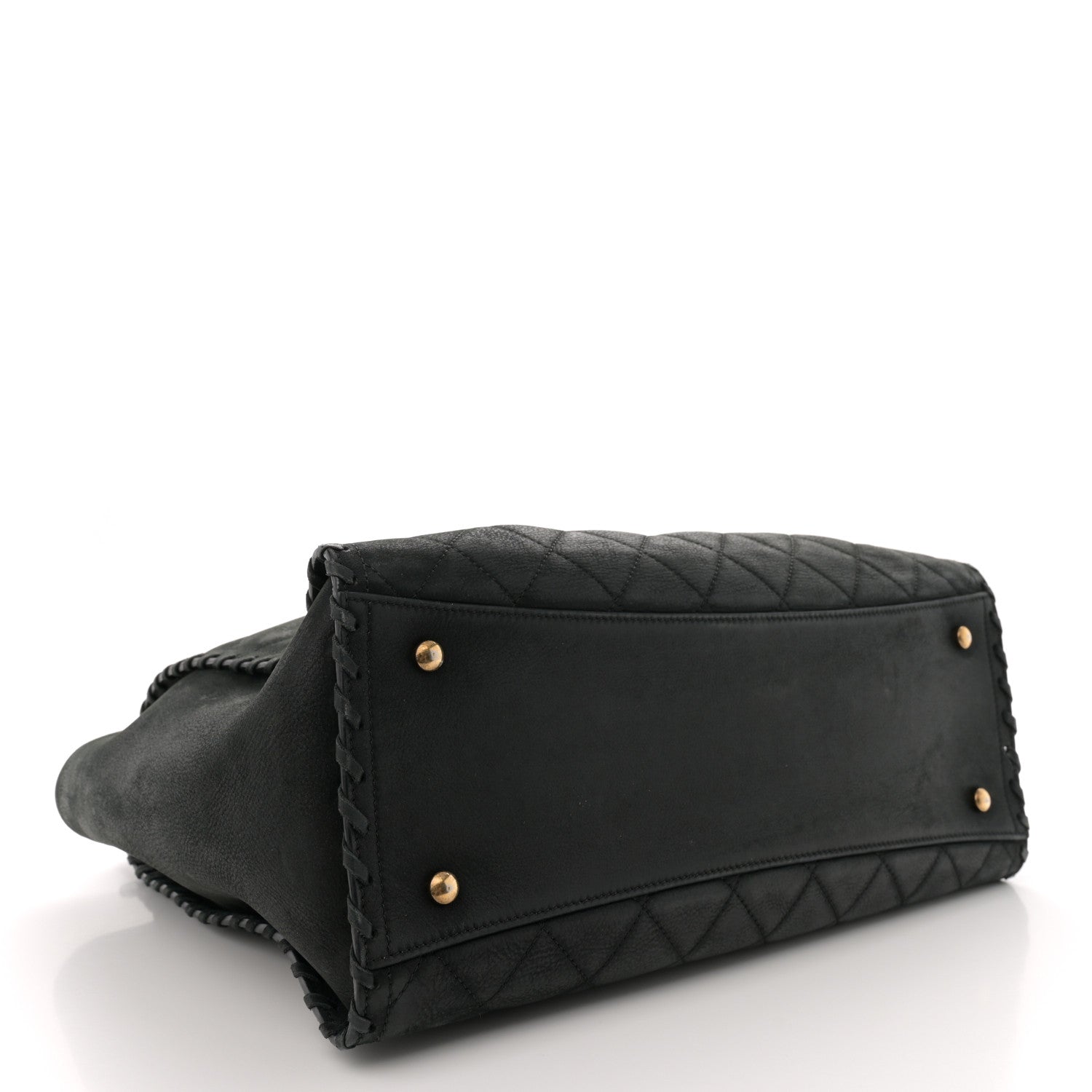 Chanel Iridescent Calfskin Quilted Happy Stitch Shopping Tote Black 4 of 12