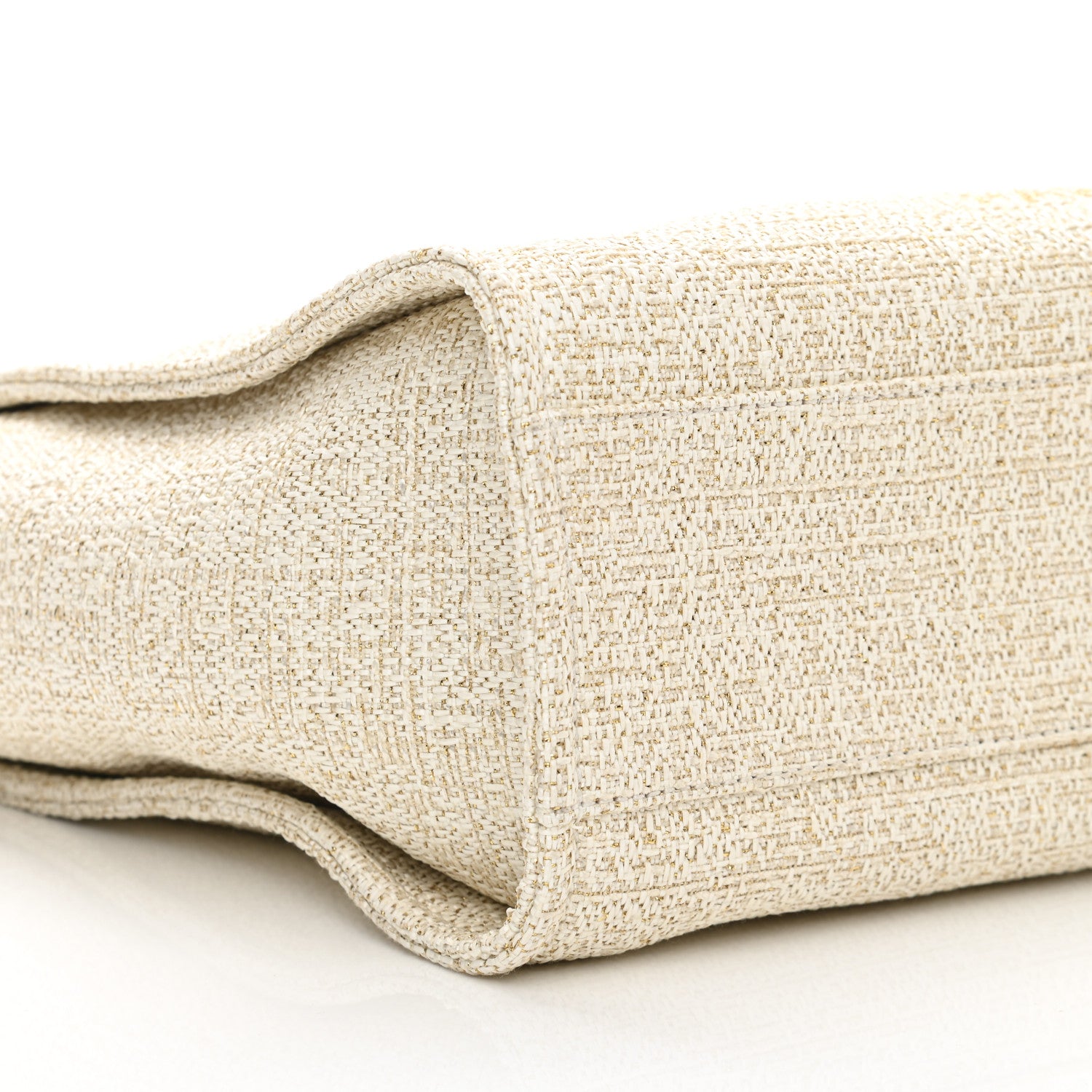 Chanel Lurex Boucle Small Deauville Tote Ivory 9 of 10