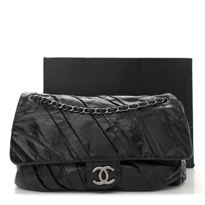 Chanel Glazed Calfskin Twisted Maxi Flap Black 13 of 13