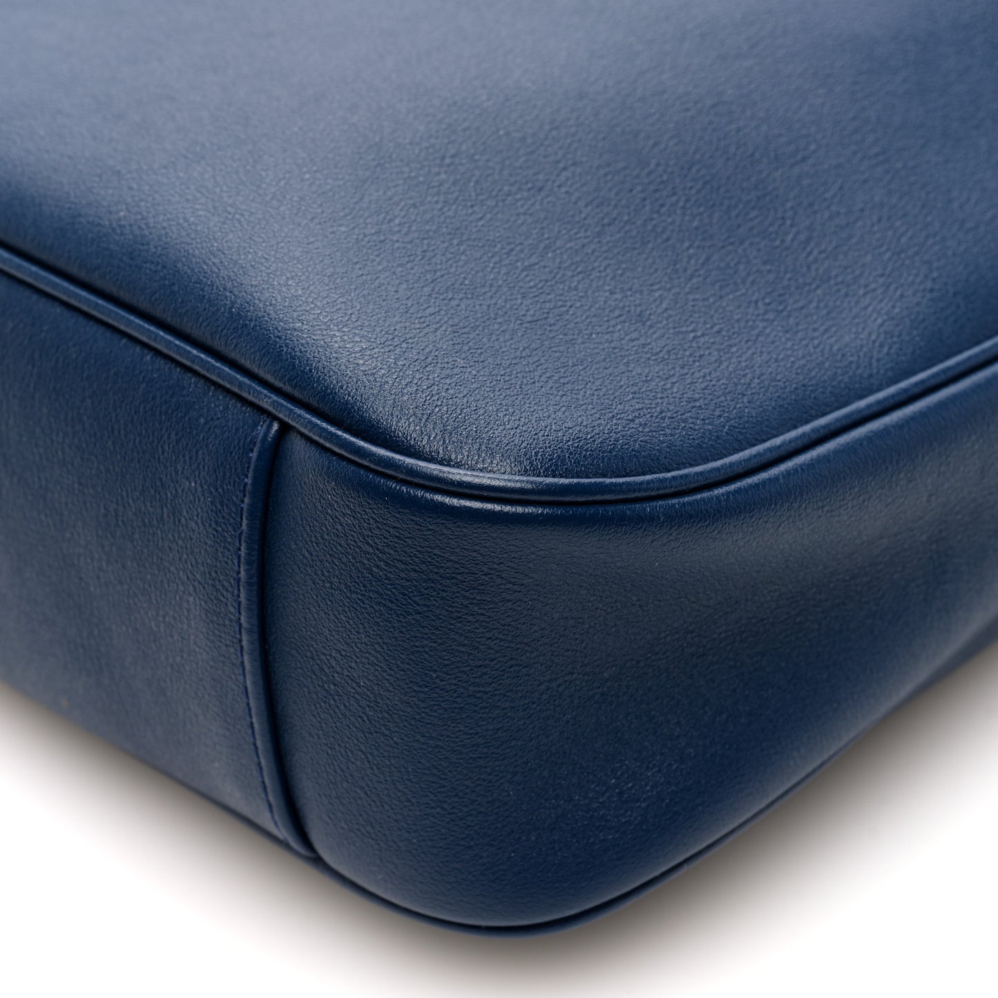 Softy Wonka Textured Dollar Calfskin Medium Diana Shoulder Bag Blue
