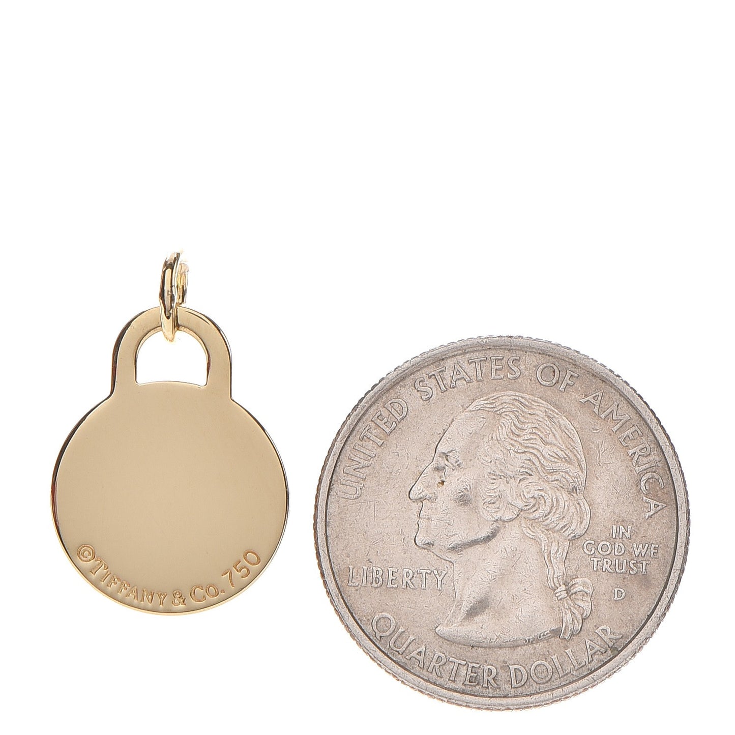 18K Yellow Gold Return to Tiffany Round Charm