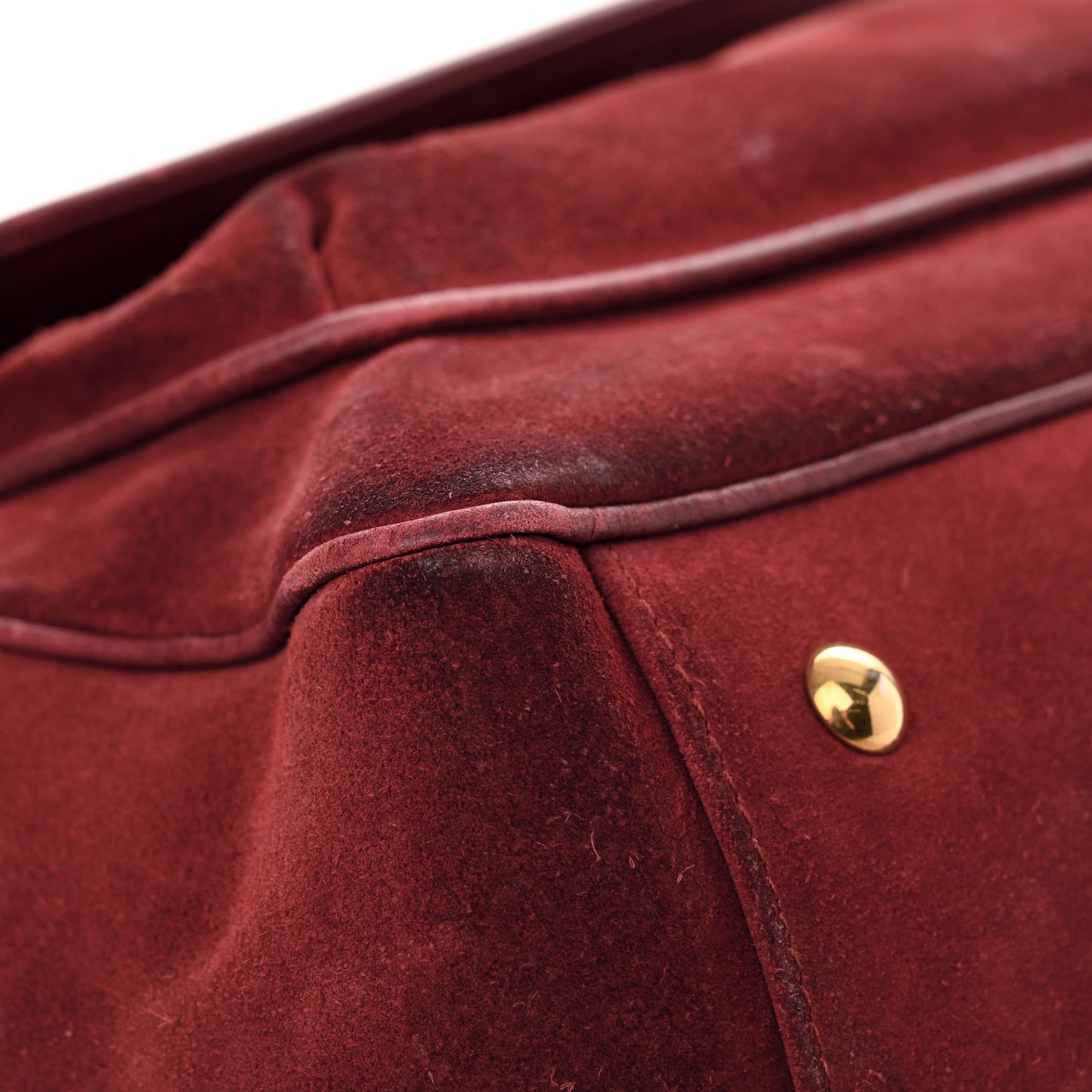 Suede Medium 1973 Top Handle Satchel Red