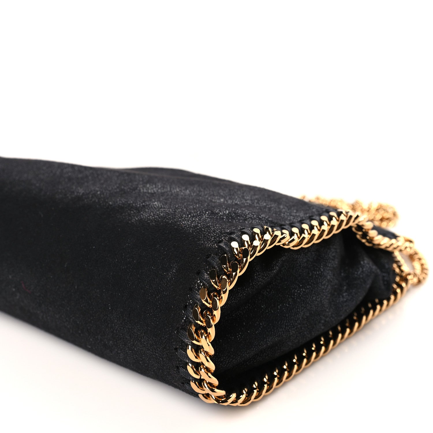 Stella McCartney Shaggy Deer Mini Falabella Fold Over Tote Black 8 of 8