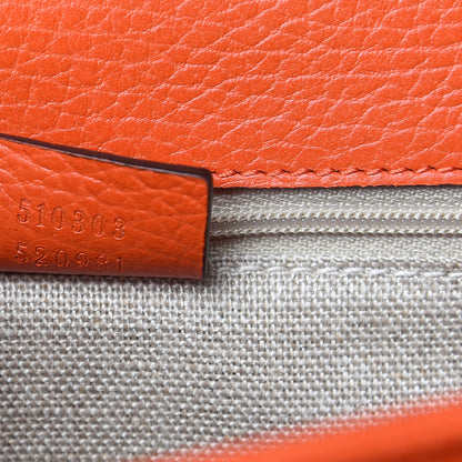 Gucci Dollar Calfskin Interlocking G Shoulder Bag Sun Orange 7 of 9