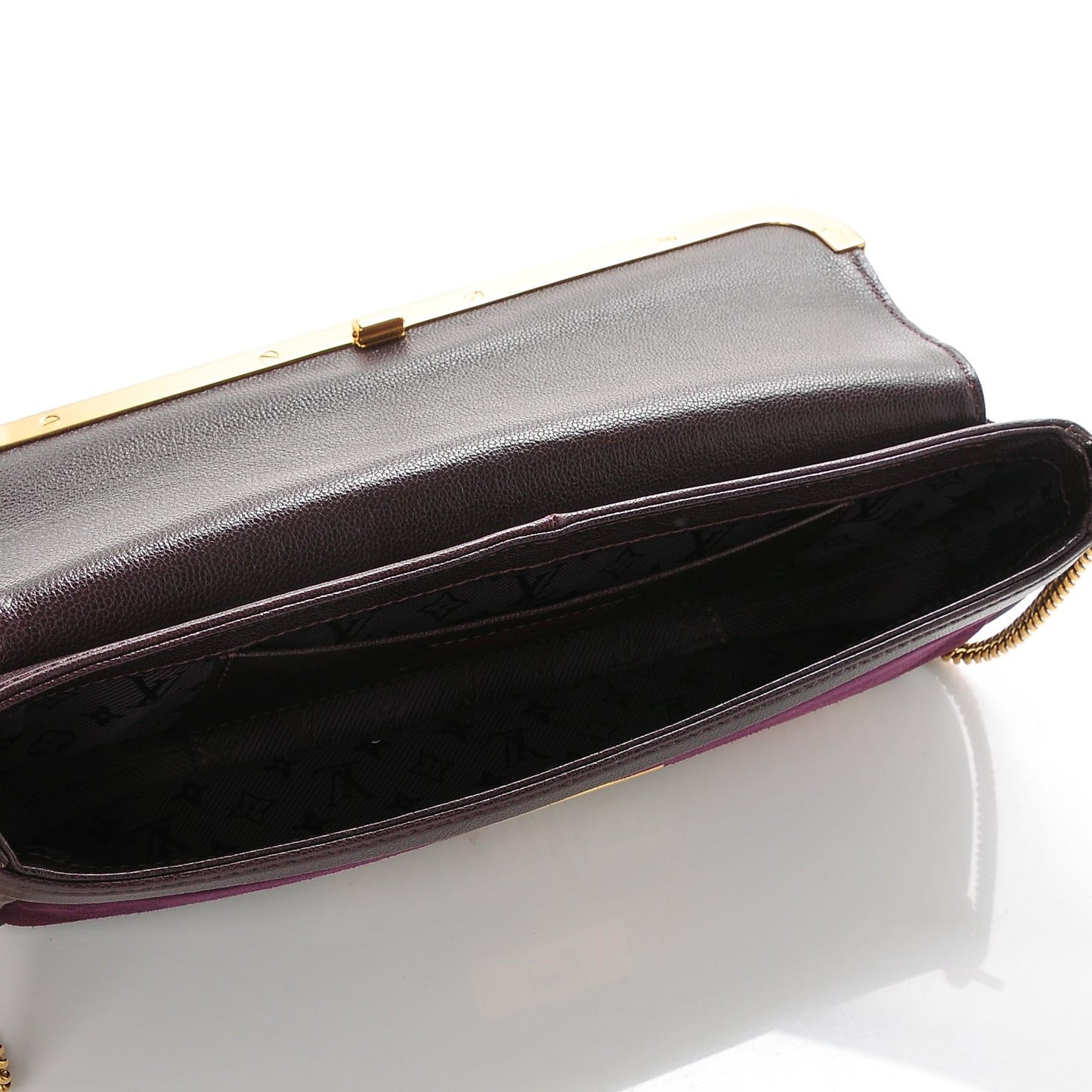 Chevre Suede Crystal Avant Garde Pochette Prune