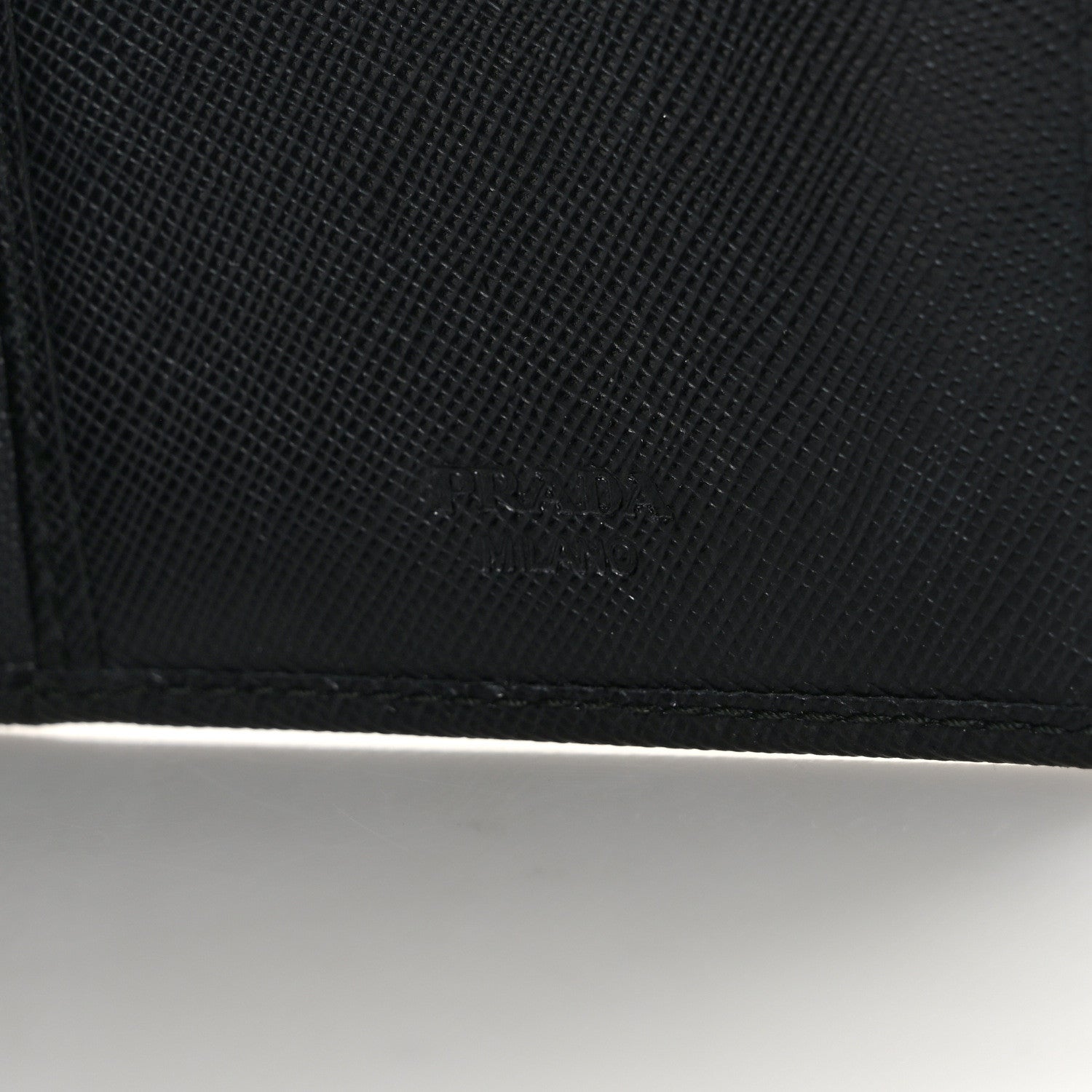 Prada Saffiano Portfolio Wallet Black 6 of 8