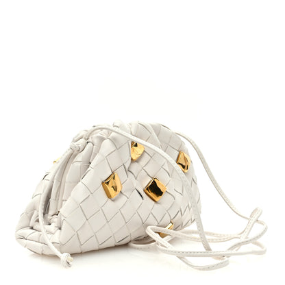 Bottega Veneta Nappa Intrecciato Studded The Mini Pouch Chalk 2 of 8