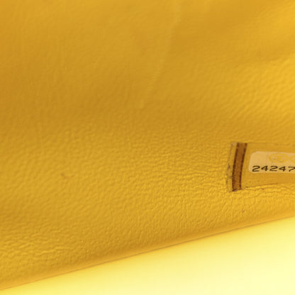 Chanel Caviar Chevron Quilted Mini Rectangular Flap Yellow 10 of 11