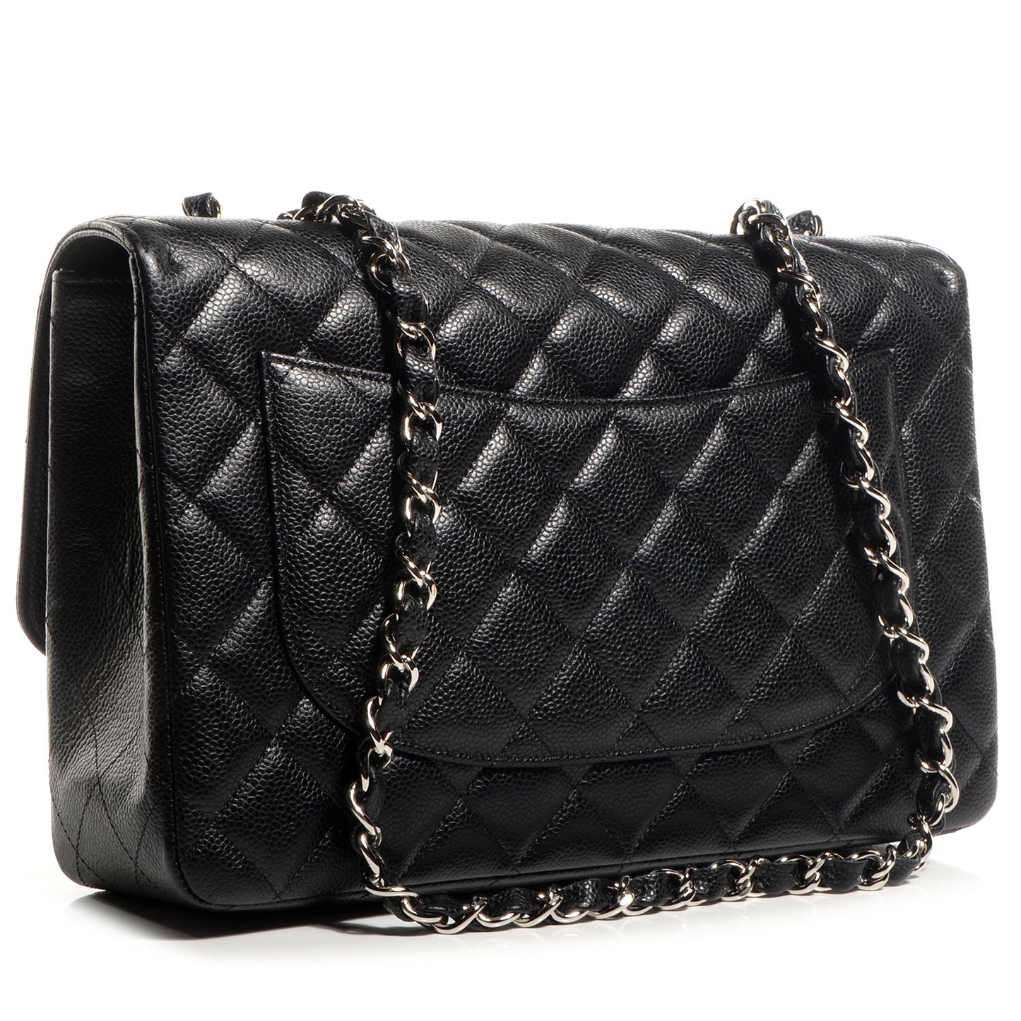 Caviar Jumbo Single Flap Black