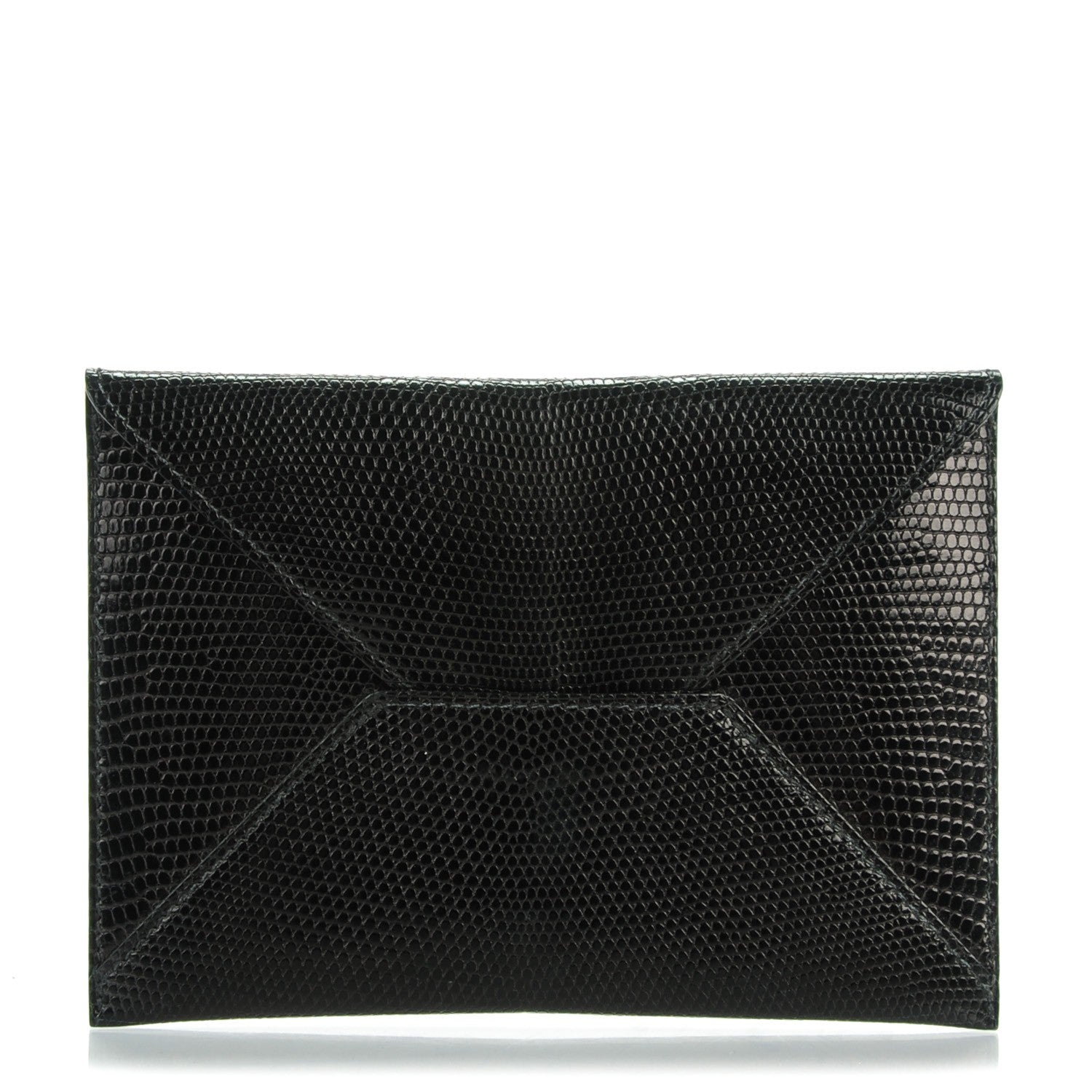 Hermes Lizard Niloticus Envelope Pouch GM Black 1 of 6
