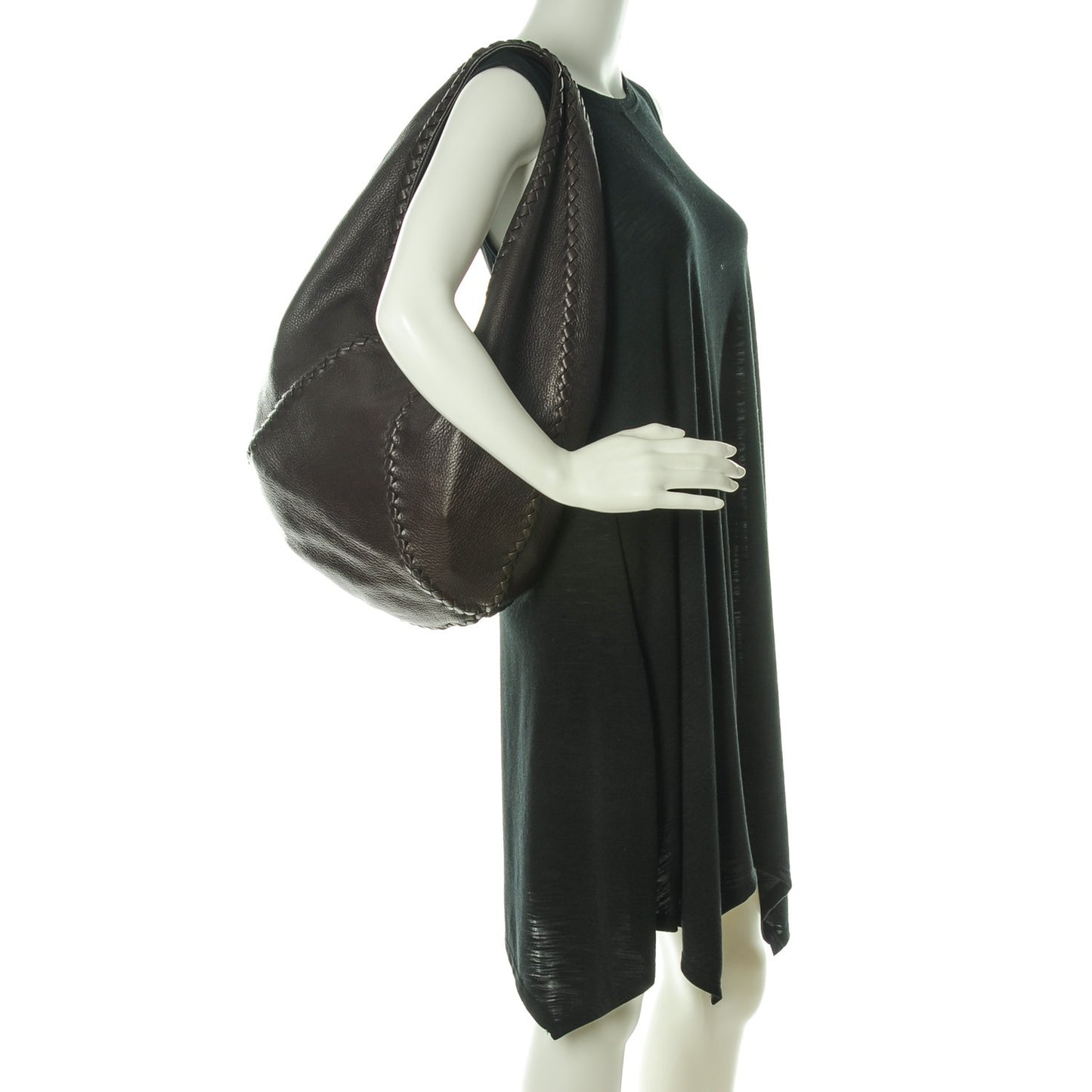 Cervo Deerskin Large Hobo Ebano