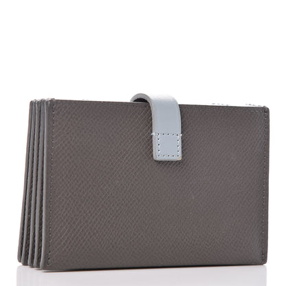 Celine Grained Shiny Calfskin Accordion Card Holder Grey 3 of 7