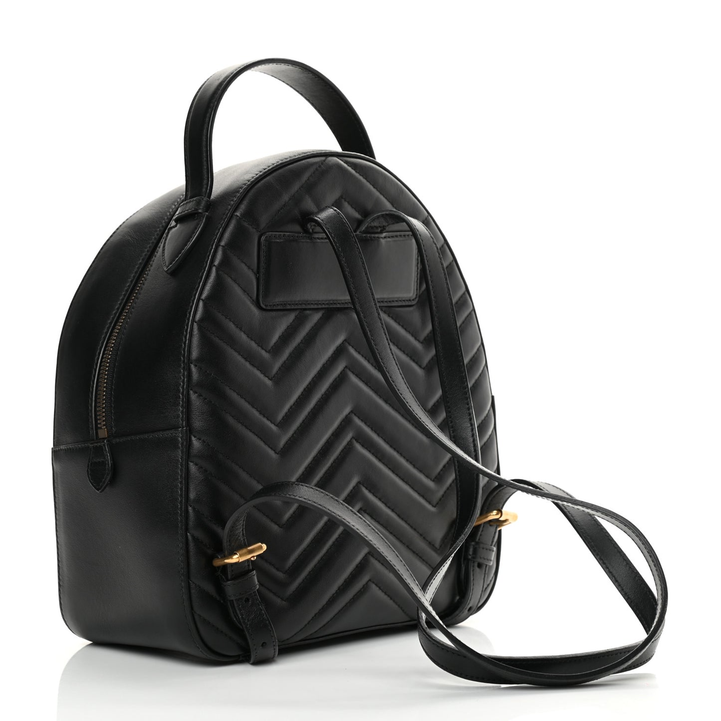 Calfskin Matelasse GG Marmont Dome Backpack Black