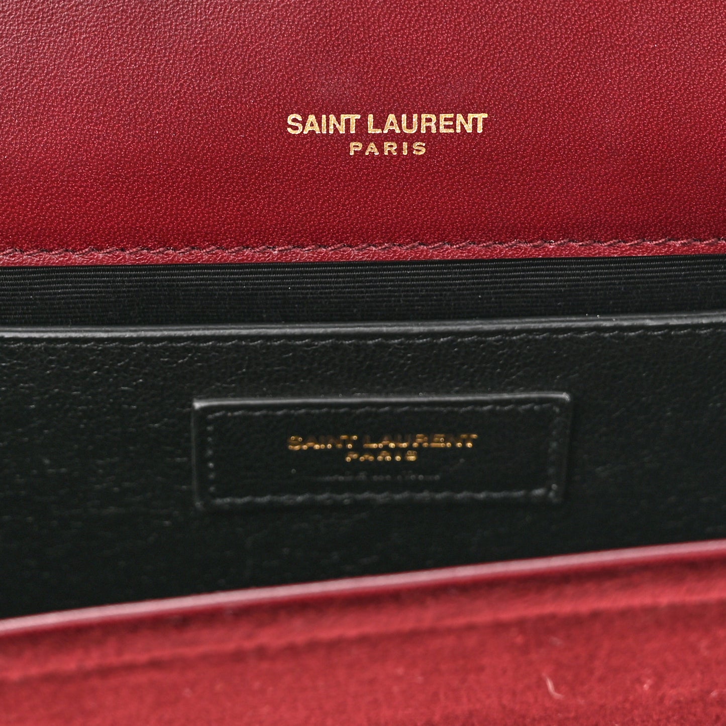 Velvet Small Classic Monogram Kate Tassel Satchel Burgundy