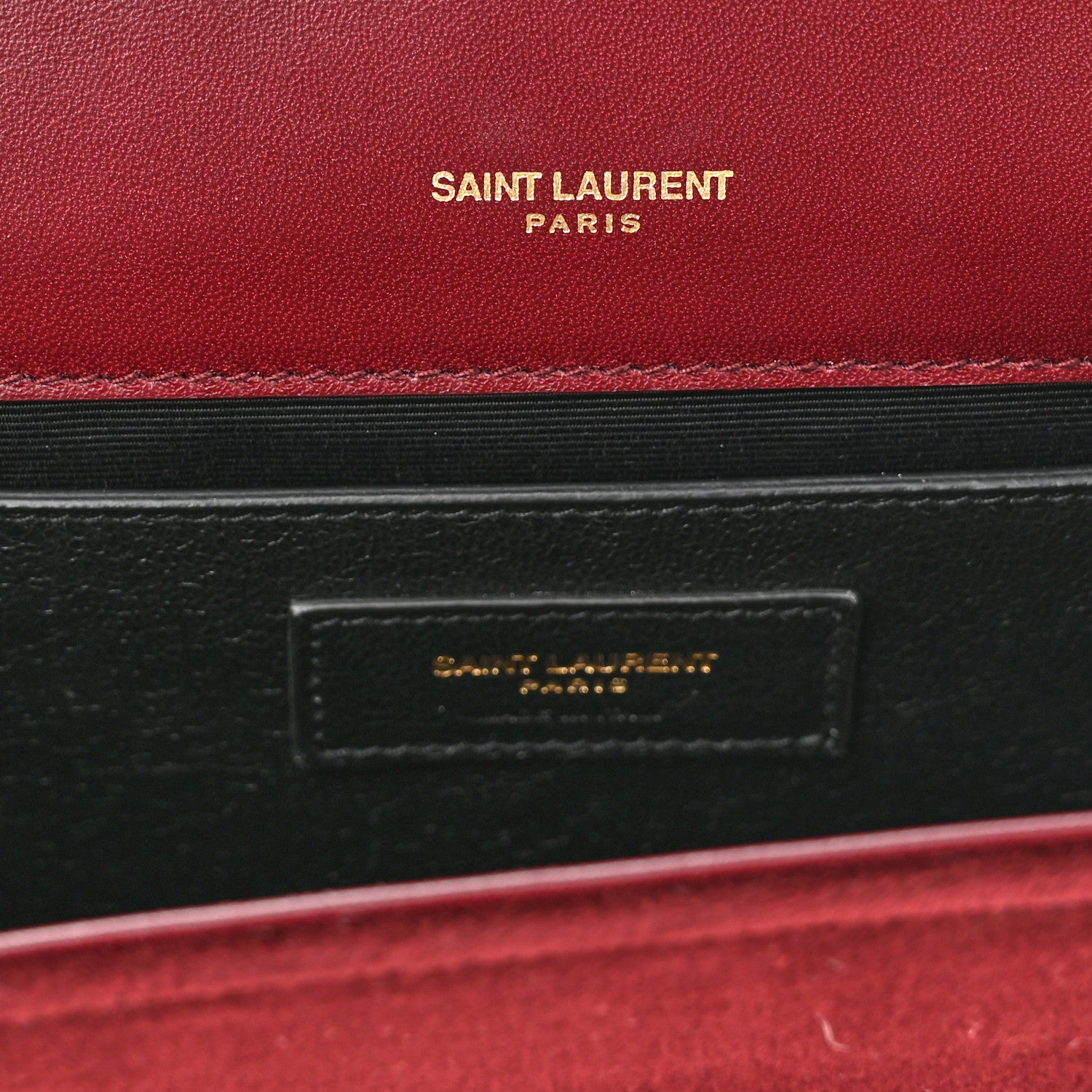 Saint Laurent Velvet Small Classic Monogram Kate Tassel Satchel Burgundy 6 of 10