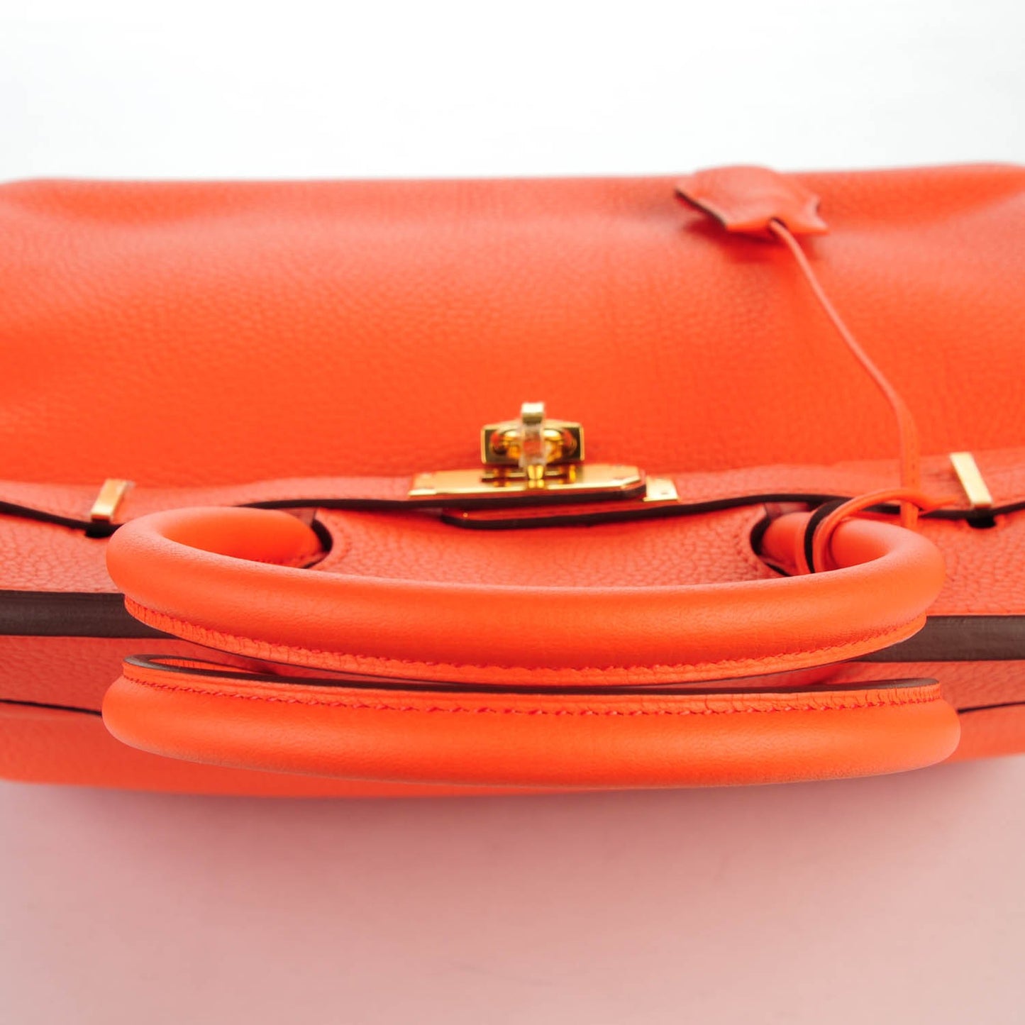 Taurillon Clemence Birkin 30 Orange Poppy