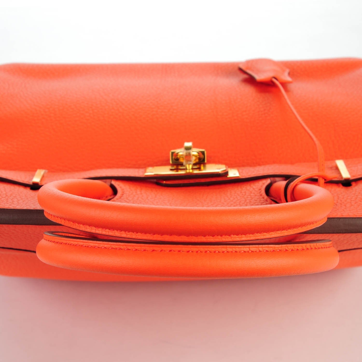 Hermes Taurillon Clemence Birkin 30 Orange Poppy 7 of 27
