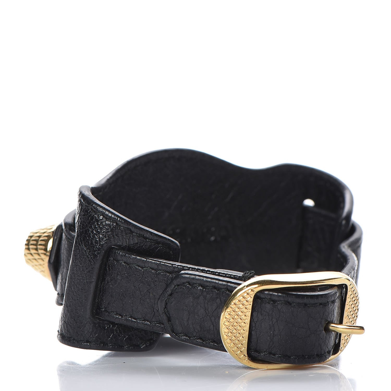 Balenciaga Agneau Arena Giant 12 Gold Hardware M Bracelet Black 3 of 6
