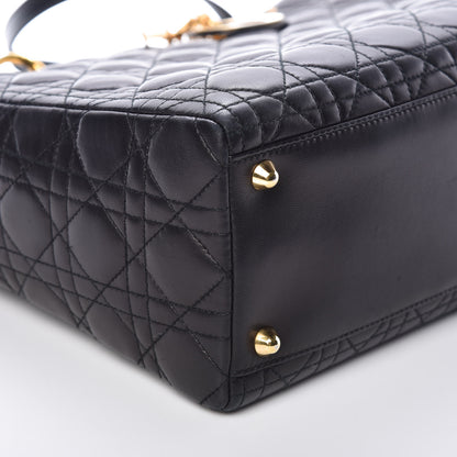 Christian Dior Lambskin Cannage Large Lady Dior Black 17 of 18