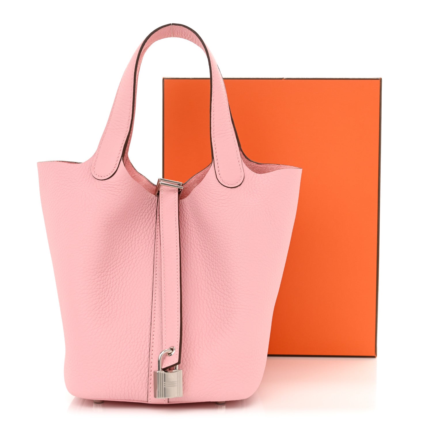 Hermes Taurillon Clemence Picotin Lock 18 PM Rose Sakura 12 of 12