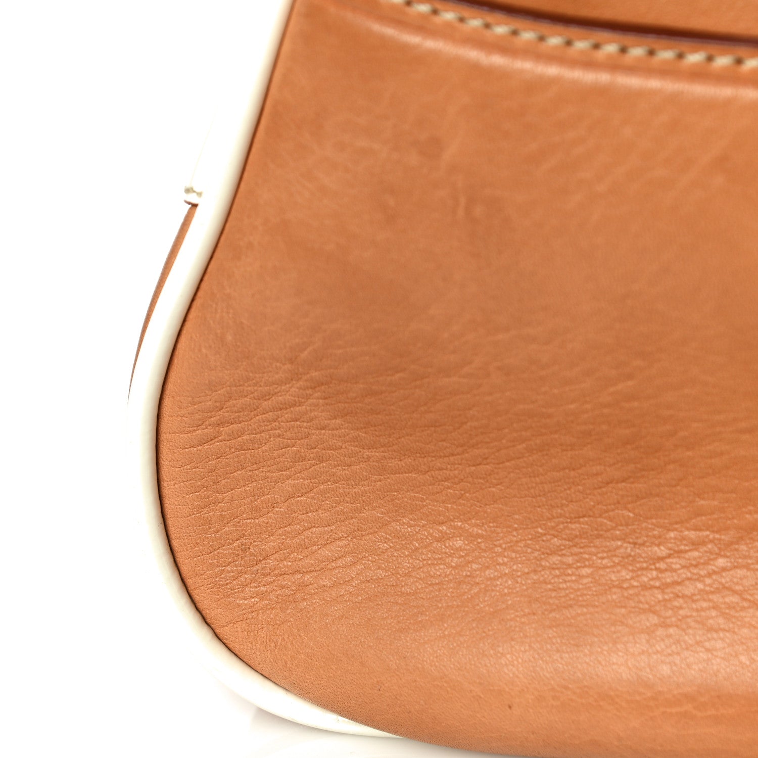 Prada Vernice Old Calfskin Saddle Bag Sabbia Naturale White 14 of 16