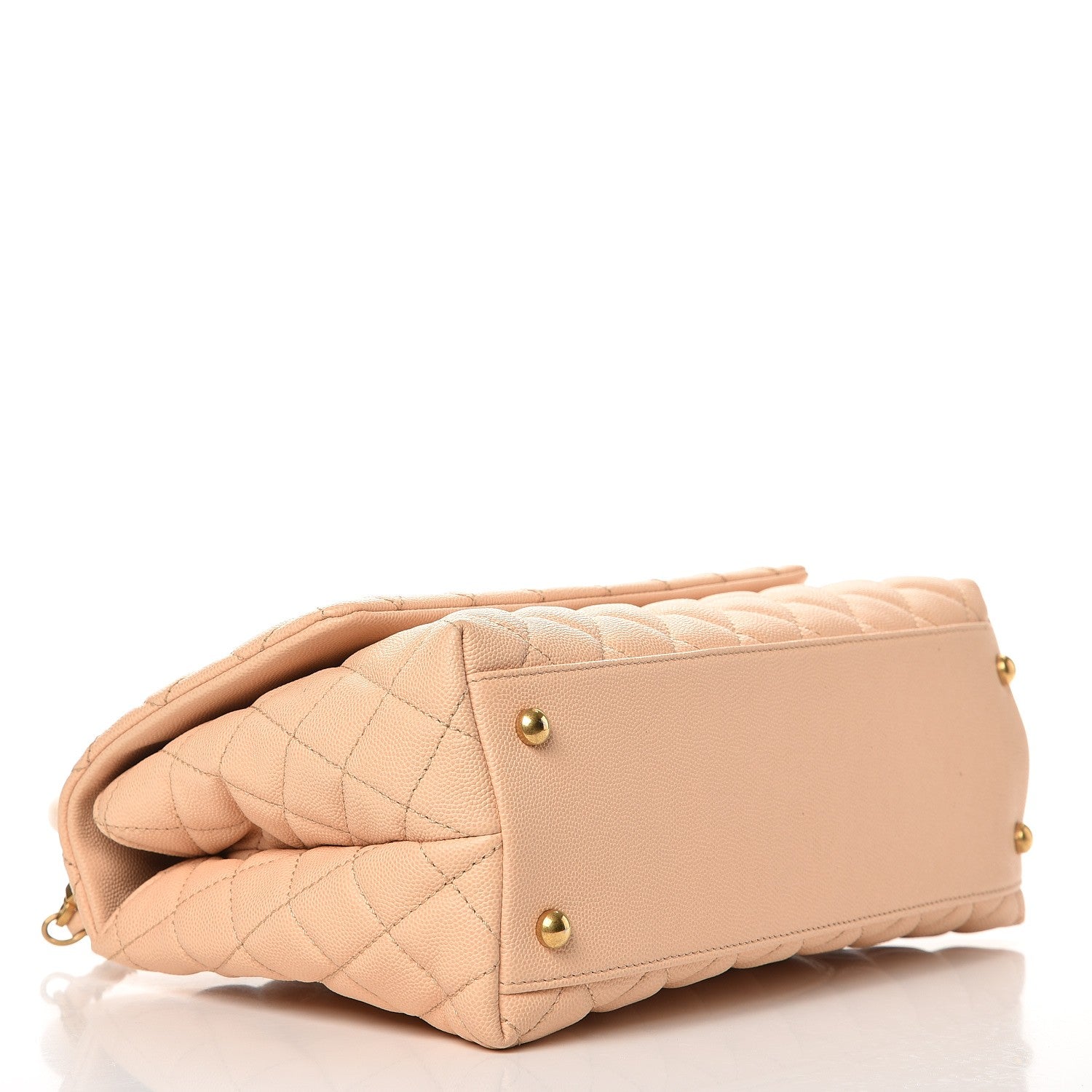 Chanel Caviar Quilted Small Coco Handle Flap Light Beige 4 of 9